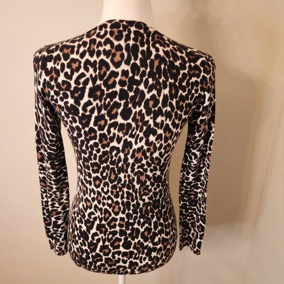 J. Crew Cheetah Print Crewneck Sweater - Picture 9 of 9